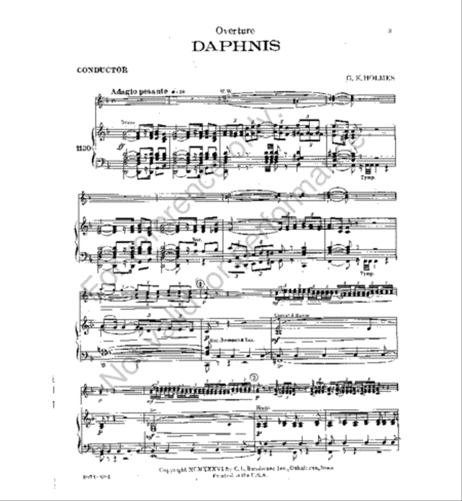 Daphnis Concert Band scores gallery preview page 2