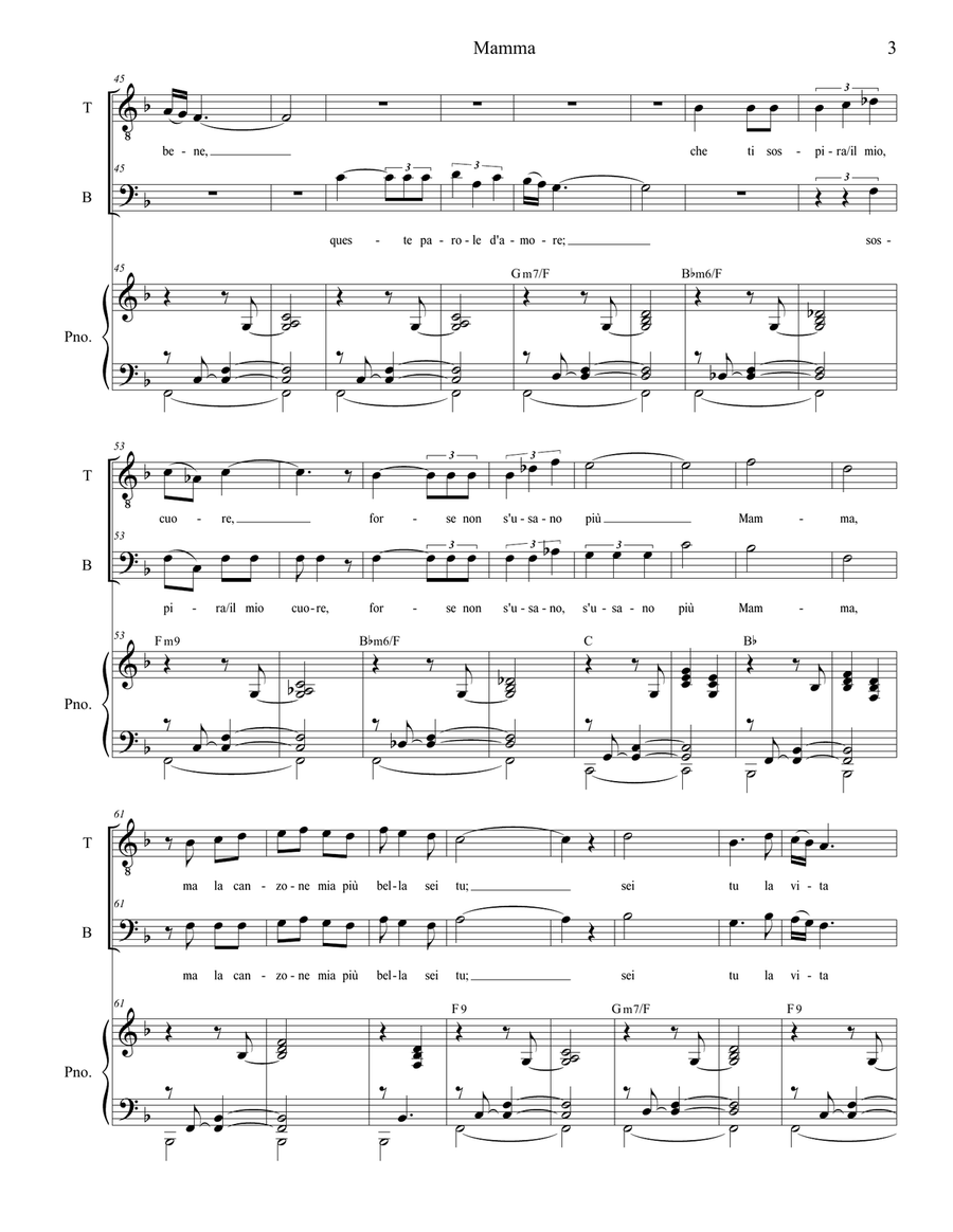 Mama (mamma) Vocal Duet scores gallery preview page 3