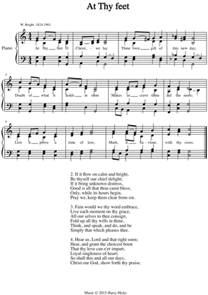 At Thy feet O Christ. A new tune to a wonderful old hymn.