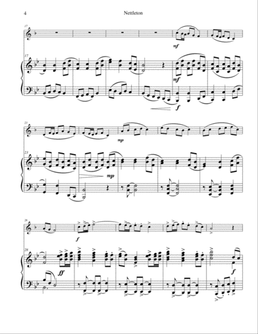 Nettleton (Come Thou Fount of Every Blessing) Horn scores gallery preview page 4