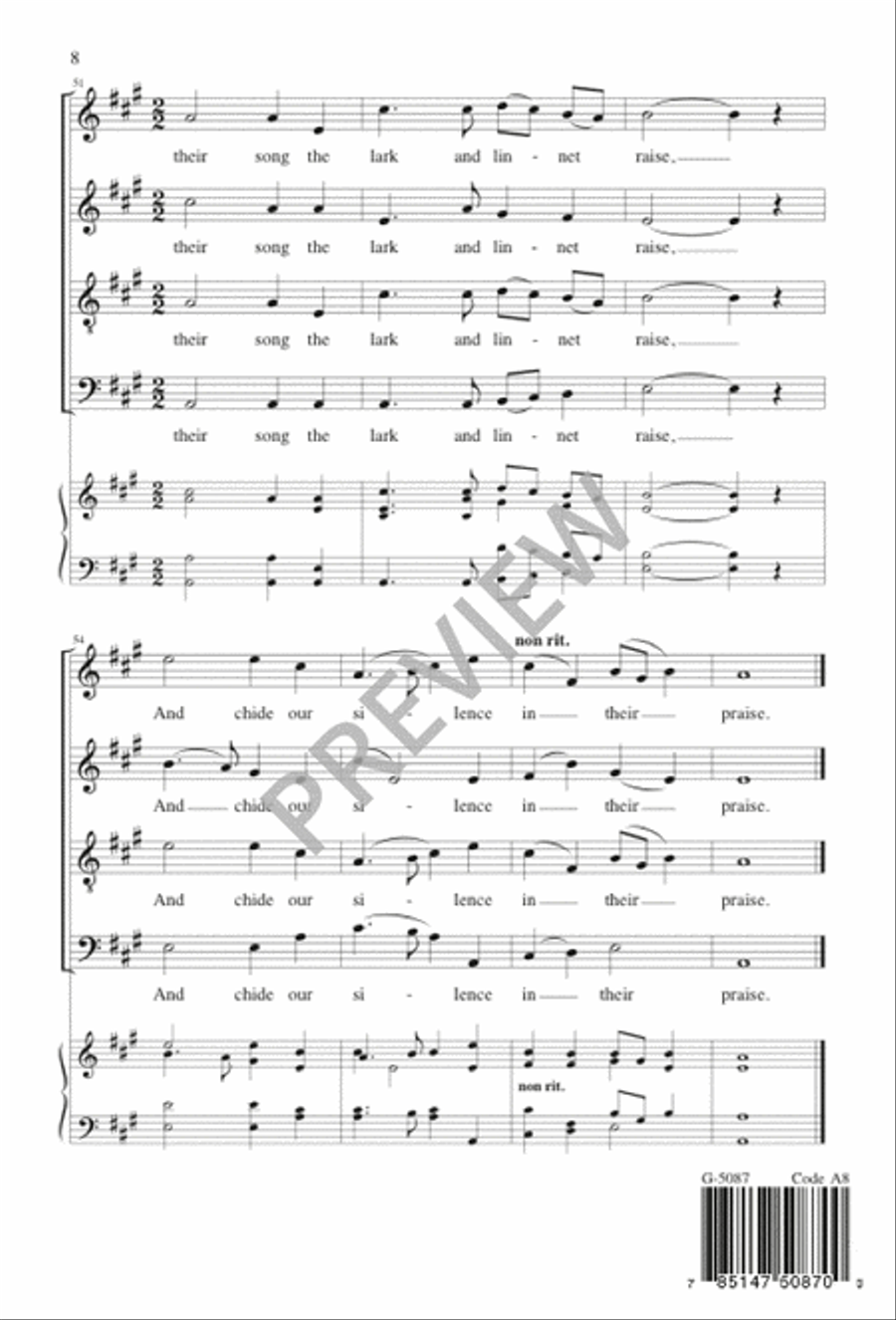 My Soul, the Great Creator Praise 4-Part scores gallery preview page 8