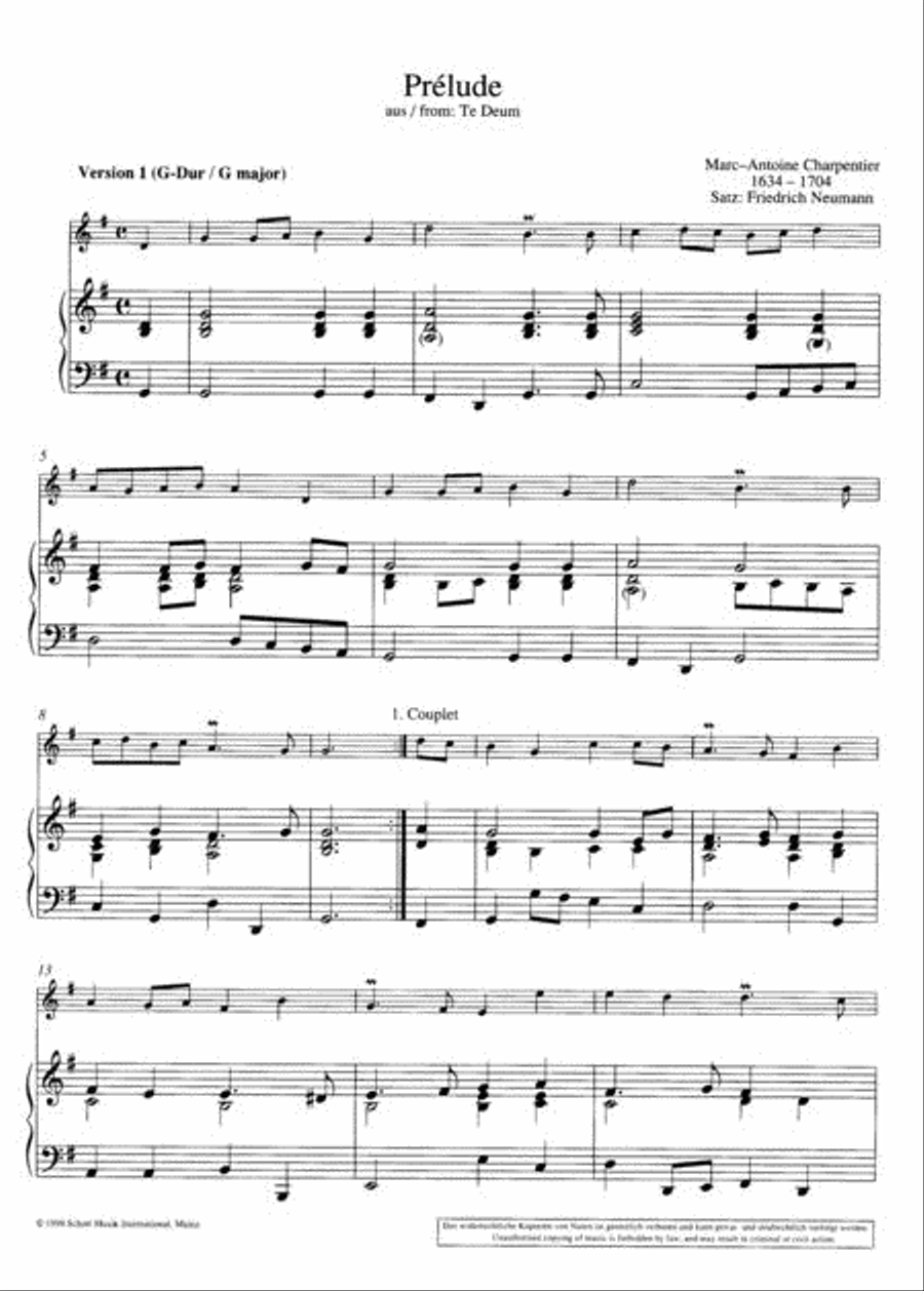 Prelude from Te Deum Trumpet Solo scores gallery preview page 2