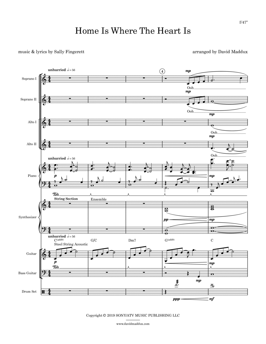 Home by David Maddux Bass Guitar - Digital Sheet Music