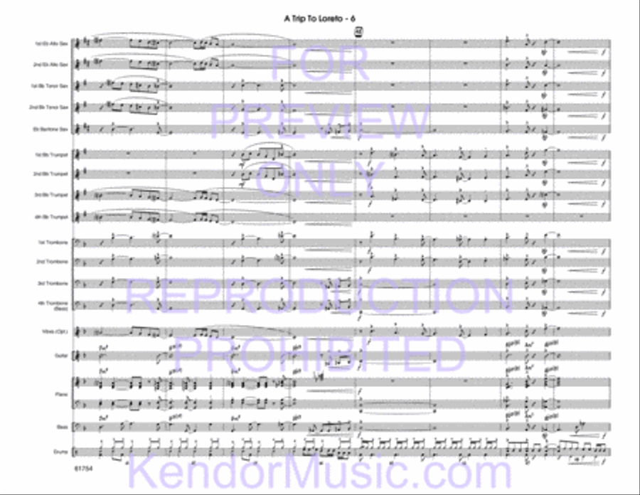 Trip To Loreto, A Jazz Ensemble scores gallery preview page 8