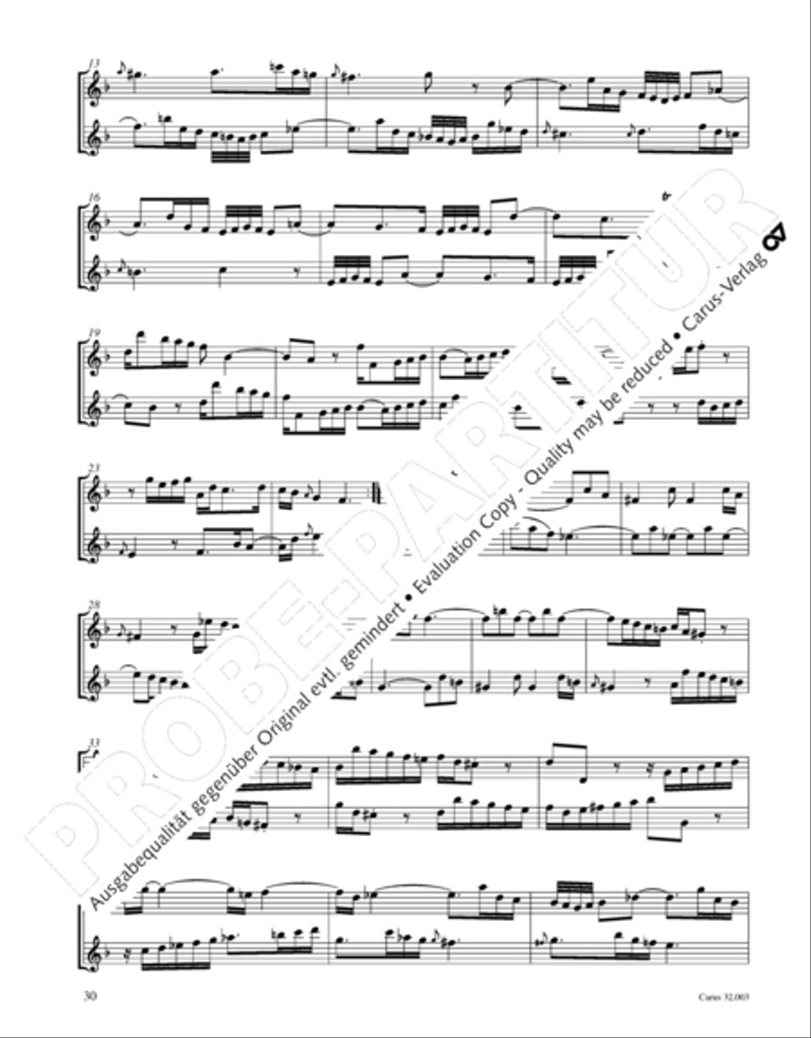Gesamtausgabe Band 3 (Kammermusik: Duette, Solo- und Triosonaten) Score scores gallery preview page 51