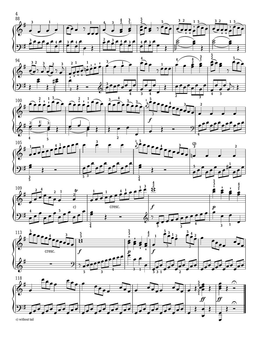 Sonata in G Major, Op. 49, No. 2 Piano Solo scores gallery preview page 4