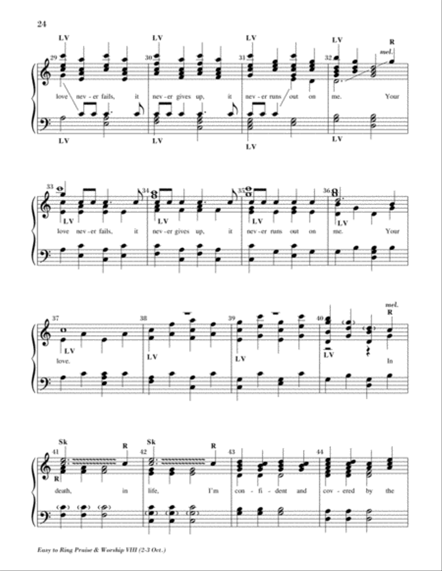 Easy to Ring Praise and Worship 3-Octaves scores gallery preview page 4