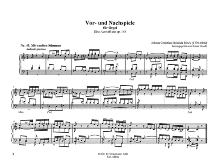 Vor- und Nachspiele für die Orgel op. 143 -Auswahlband - nach Tonarten geordnet-