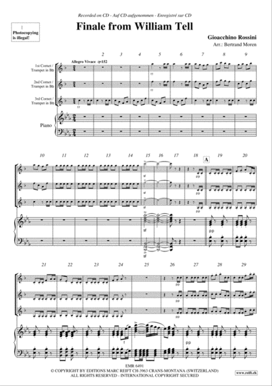 Finale from William Tell Cornet scores gallery preview page 4