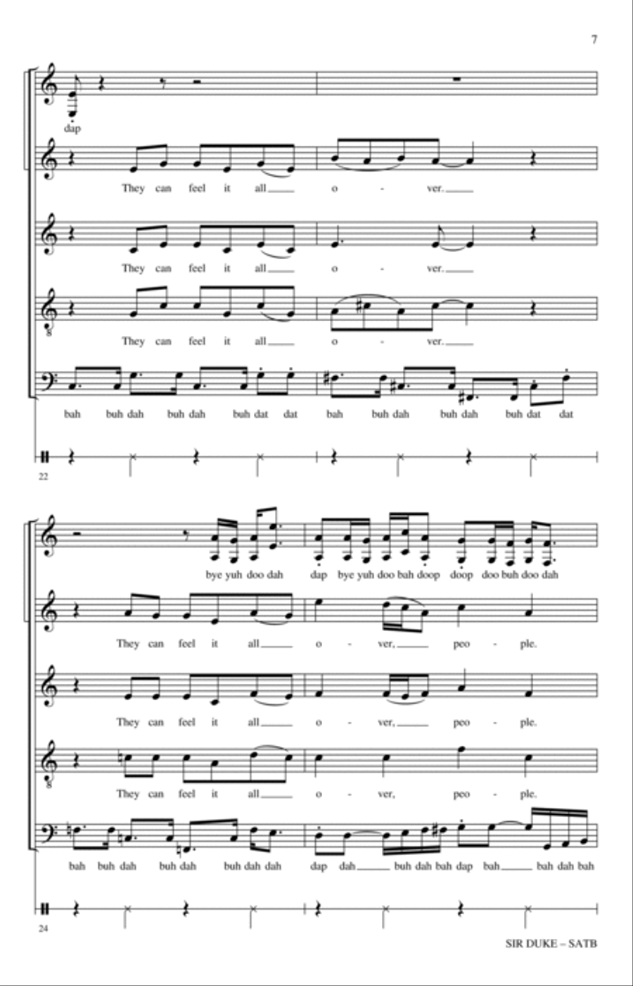 Sir Duke (arr. Paul Langford) 4-Part scores gallery preview page 6
