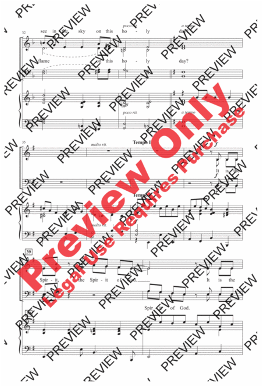 A Mighty Wind Blows over the Land 4-Part scores gallery preview page 6