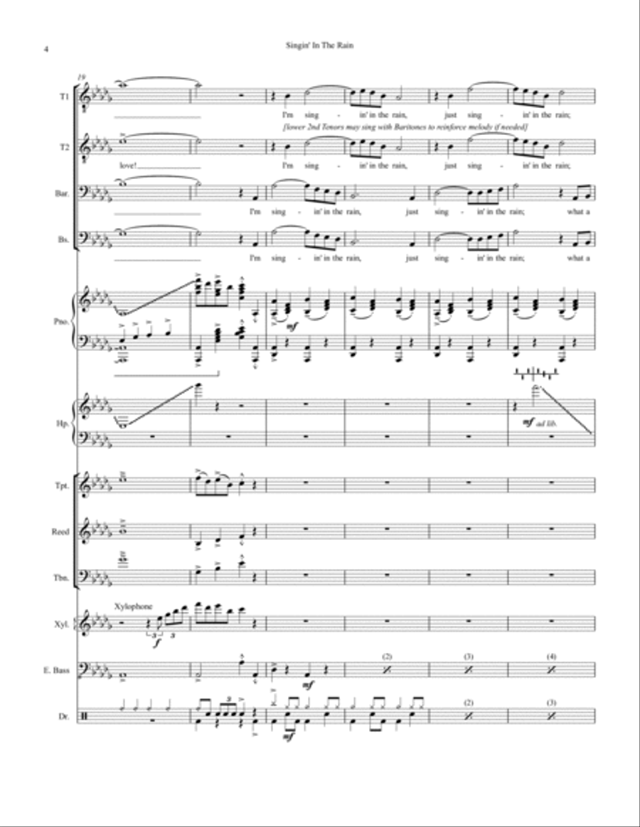 Singin' In The Rain Large Ensemble scores gallery preview page 4