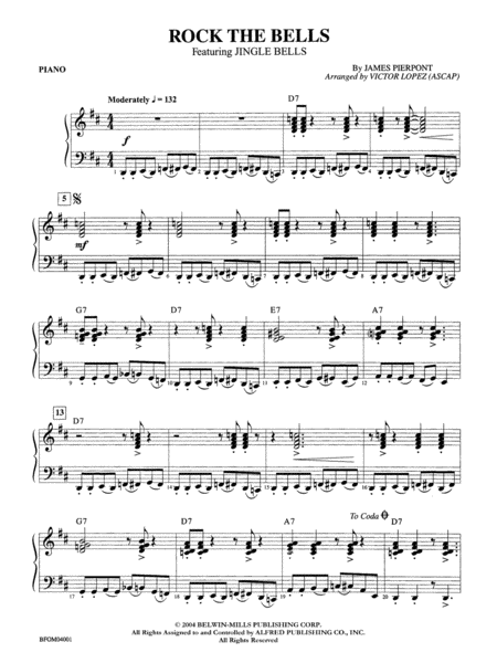 Rock the Bells: Piano Accompaniment