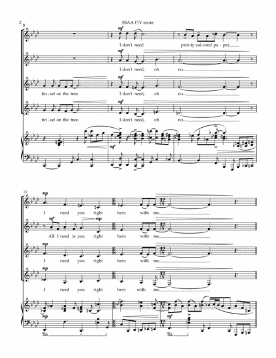 The Gift of Your Love SSA scores gallery preview page 2