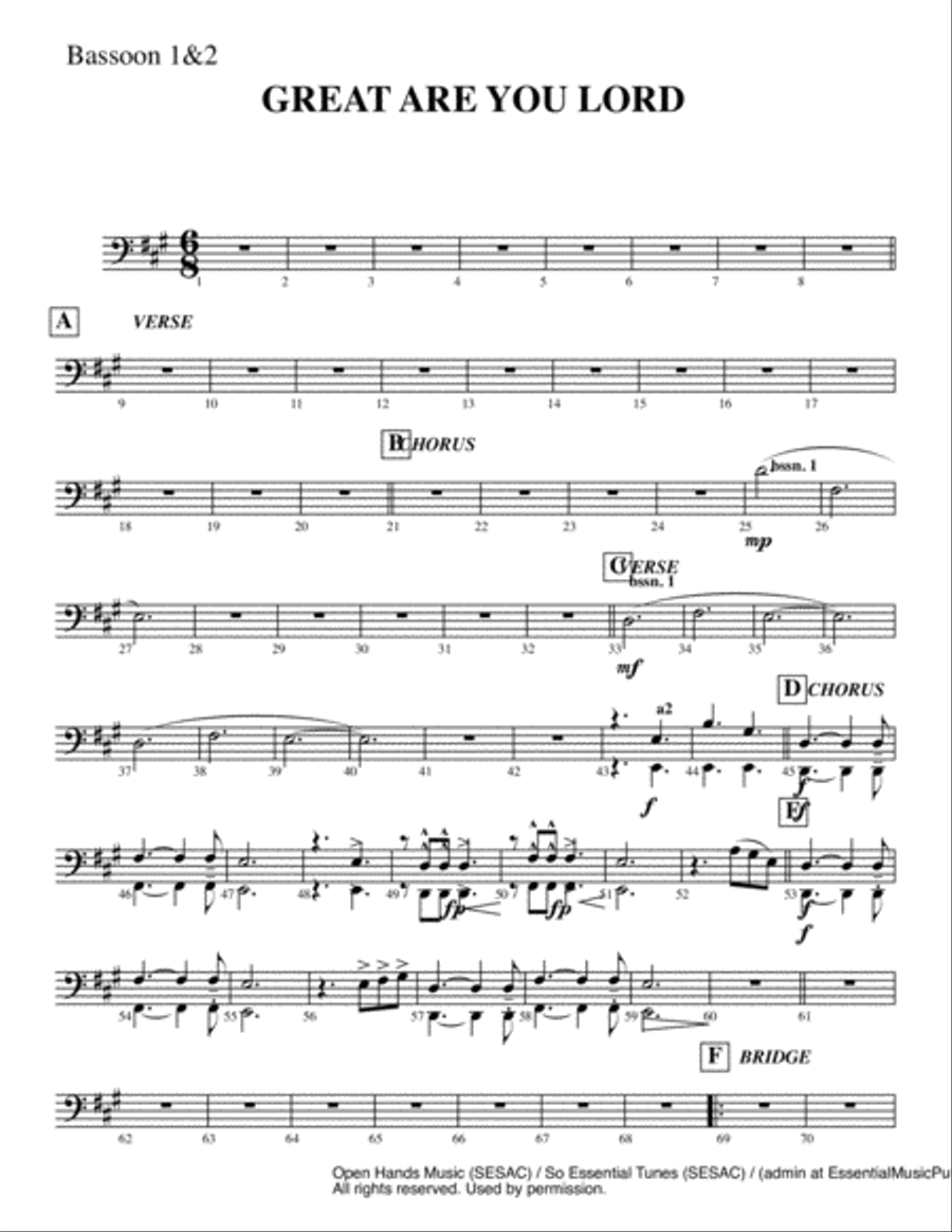 Great Are You Lord Great Are You Lord 4-Part scores gallery preview page 5