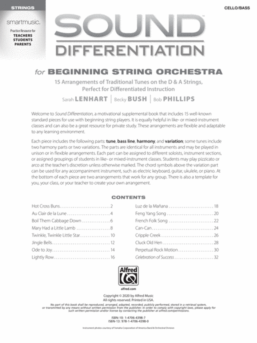 Sound Differentiation for Beginning String Orchestra: Cello/Bass Book