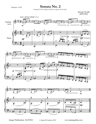 Vivaldi: Sonata No. 2 for Eb Clarinet & Piano