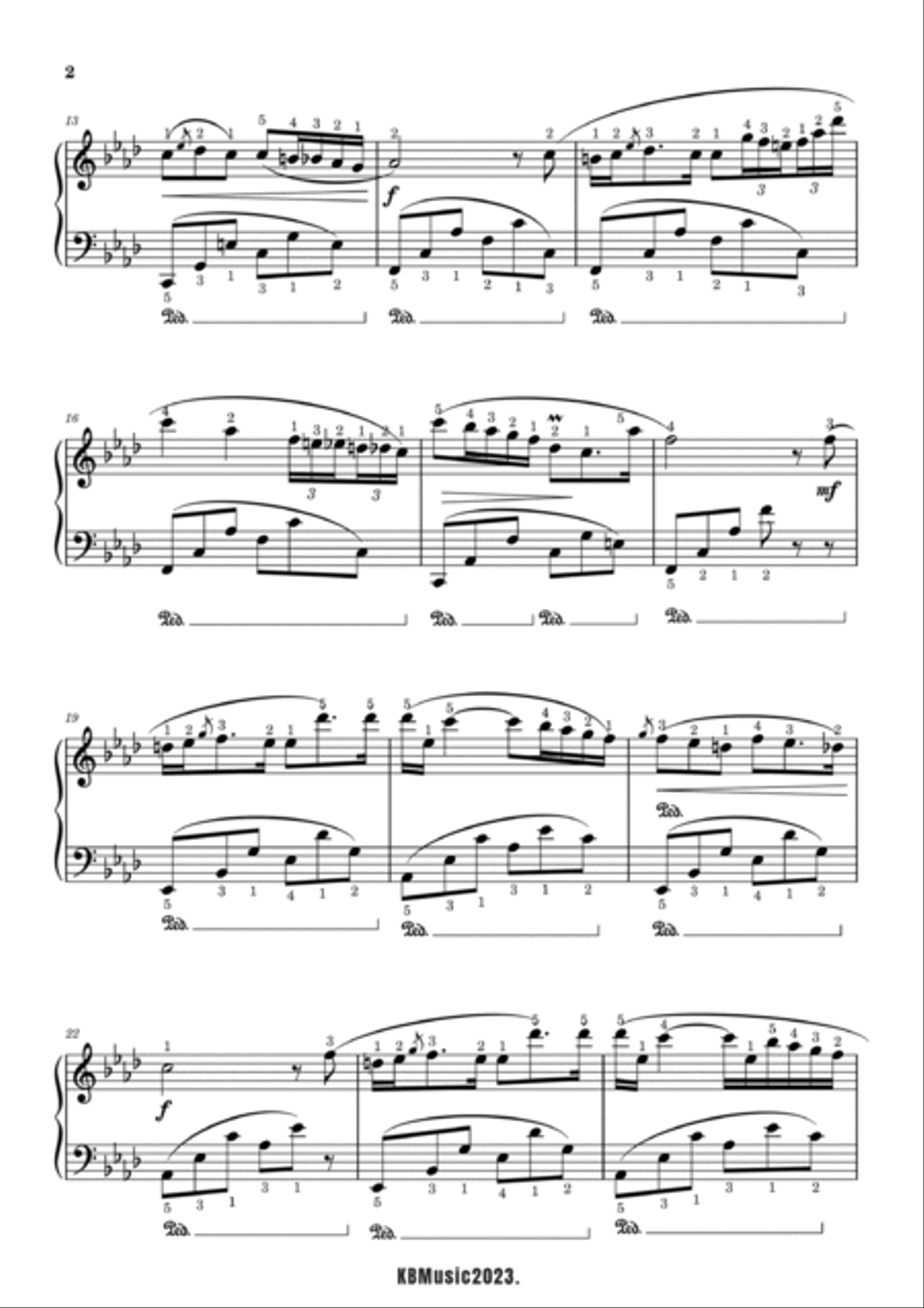 Nocturne in F Minor - In the Style of Frederic Chopin Part scores gallery preview page 4