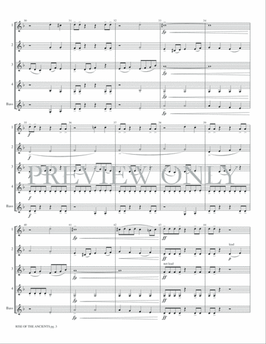 Rise of the Ancients Clarinet Quintet scores gallery preview page 5