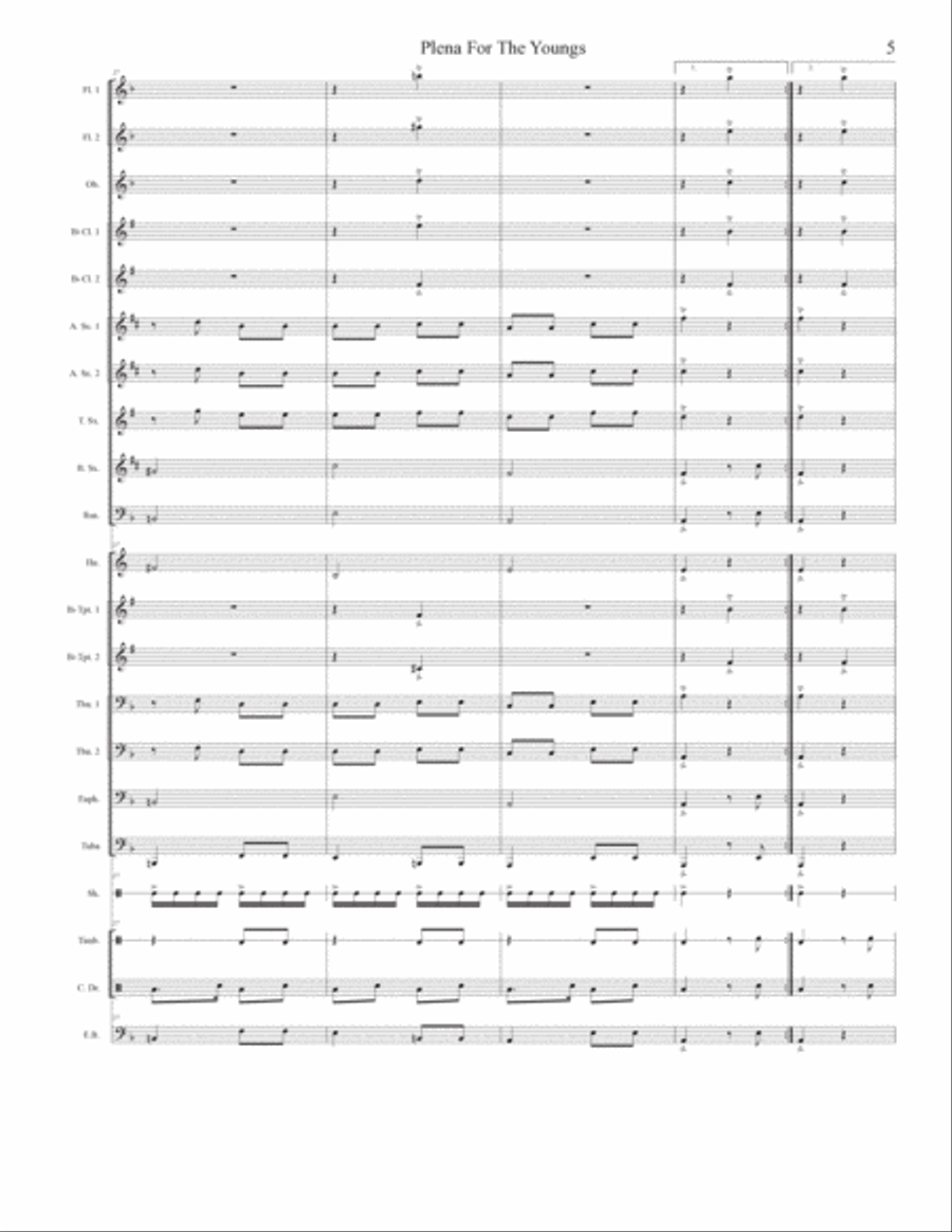 Plena For The Youngs Concert Band scores gallery preview page 6
