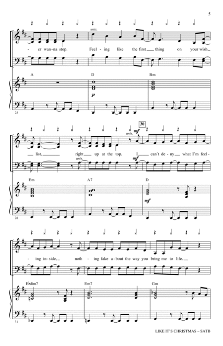 Like It's Christmas (arr. Mac Huff) 4-Part scores gallery preview page 4