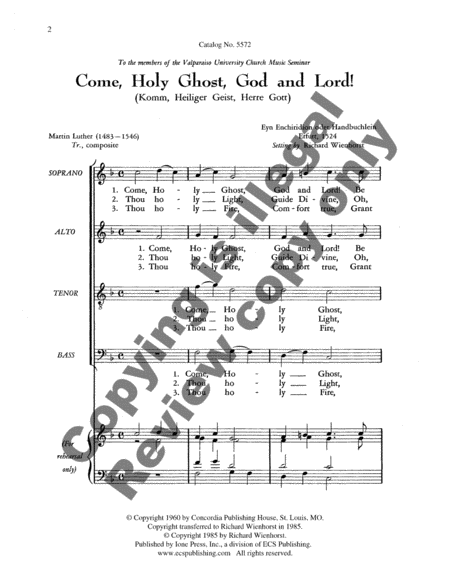 Come, Holy Ghost, God and Lord!