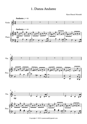 Danza Andante - Short Pieces for Violin and Piano