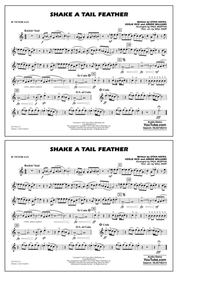 Shake a Tail Feather (arr. Paul Murtha) - Bb Tenor Sax