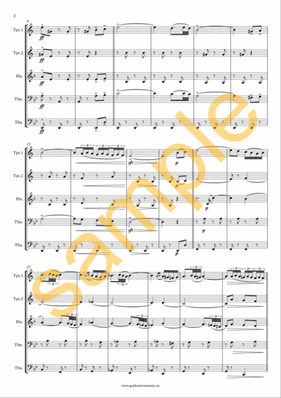 Espana Cani Espana Cani Brass Quintet scores gallery preview page 3