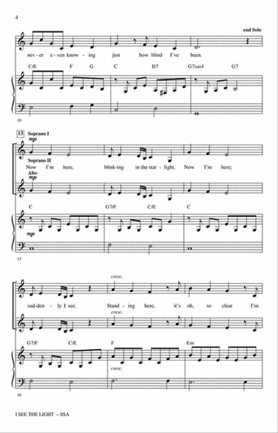 I See the Light I See the Light SSA scores gallery preview page 3