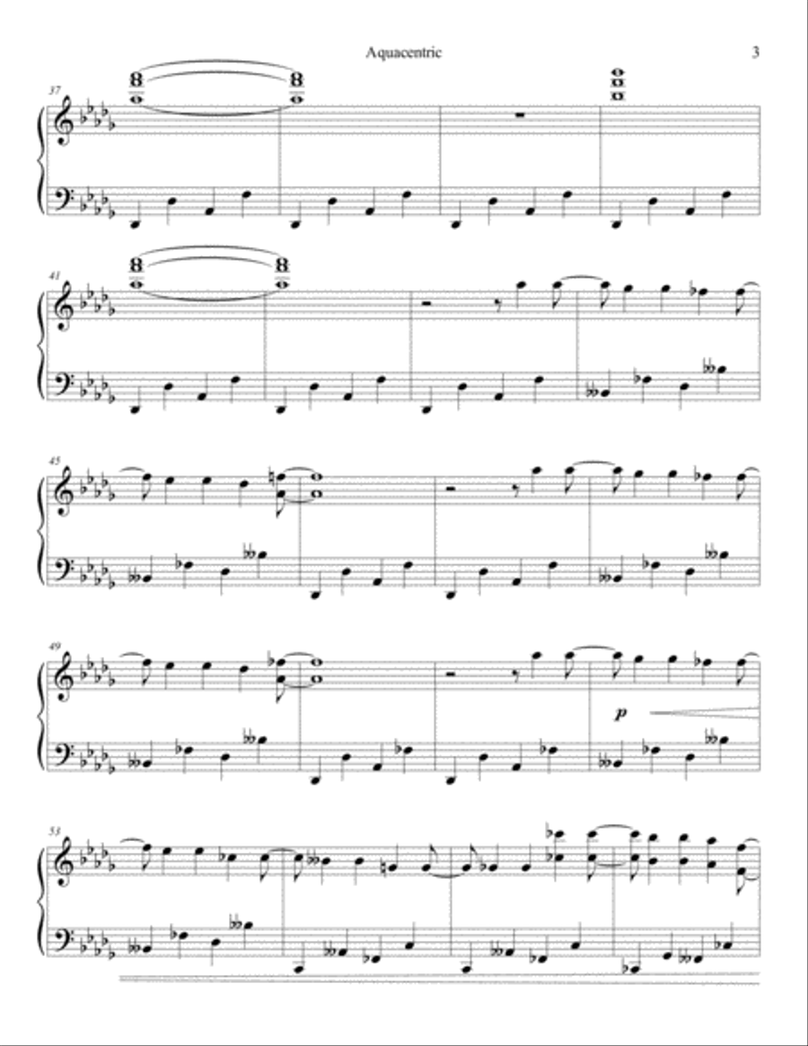 Aquacentric Piano Solo scores gallery preview page 3