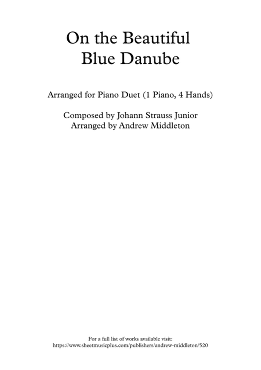 On the Beautiful Blue Danube arranged for piano duet image number null