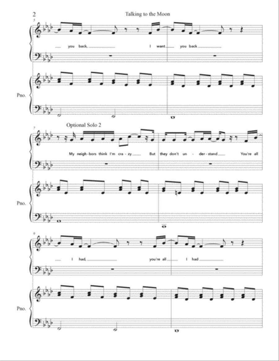 Talking To The Moon Talking To The Moon 3-Part scores gallery preview page 2