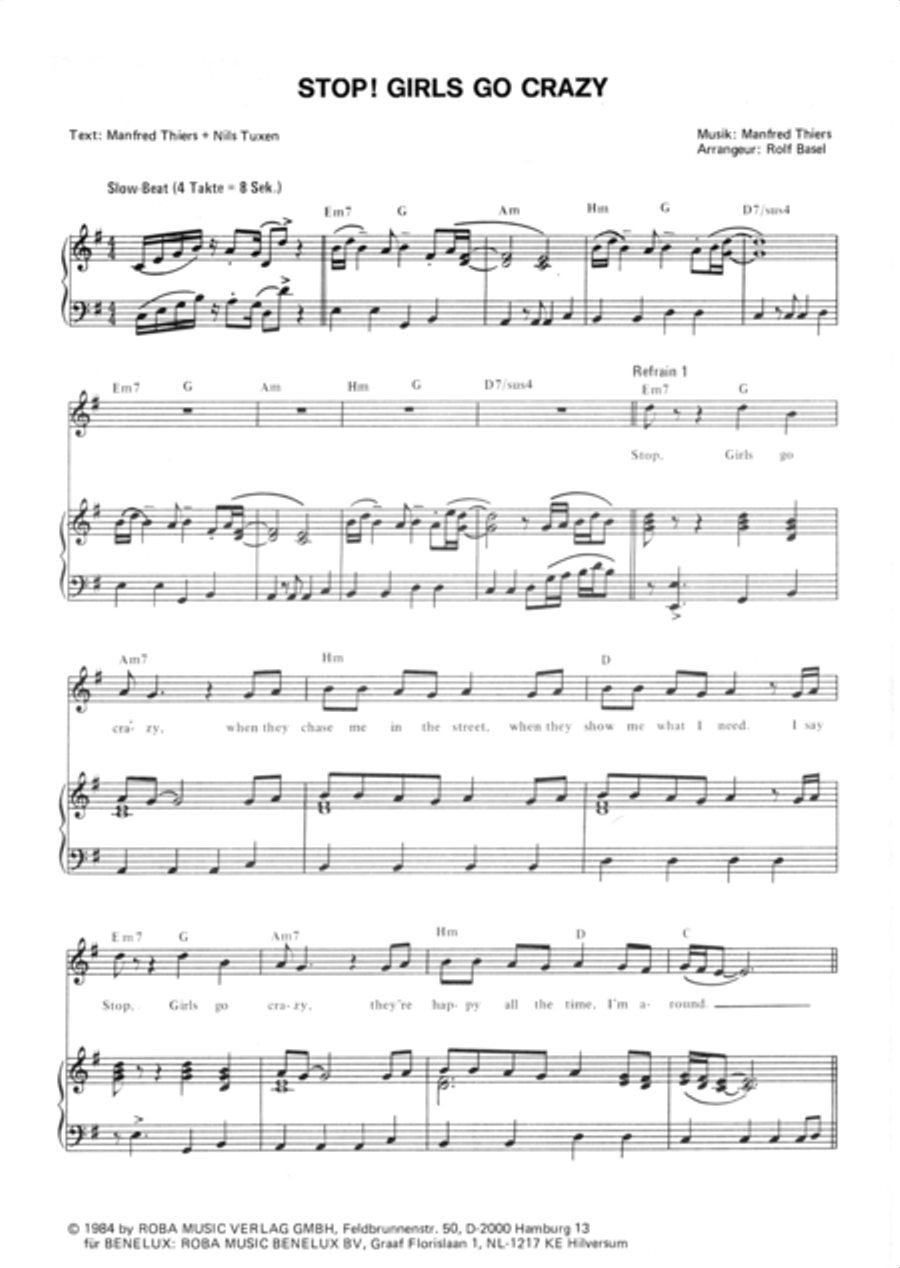 Stop! Girls Go Crazy Voice scores gallery preview page 3