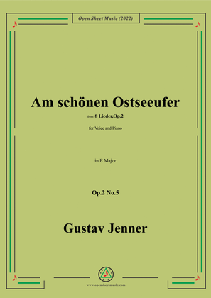Book cover for Jenner-Am schönen Ostseeufer,in E Major,Op.2 No.5
