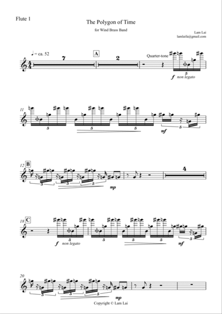The Polygon of Time [Parts Score] Concert Band scores gallery preview page 2