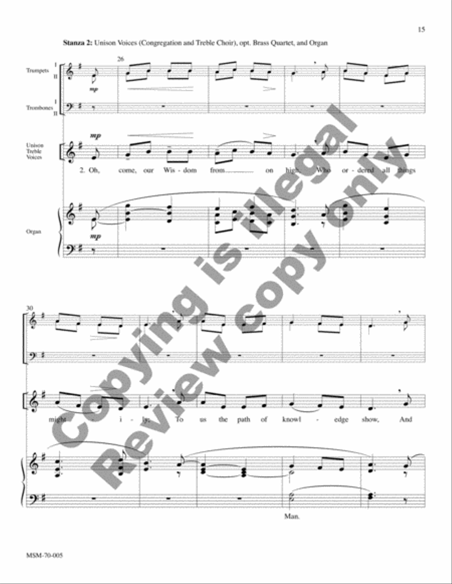 Savior of the Nations, Come (Full Score) Choir scores gallery preview page 51