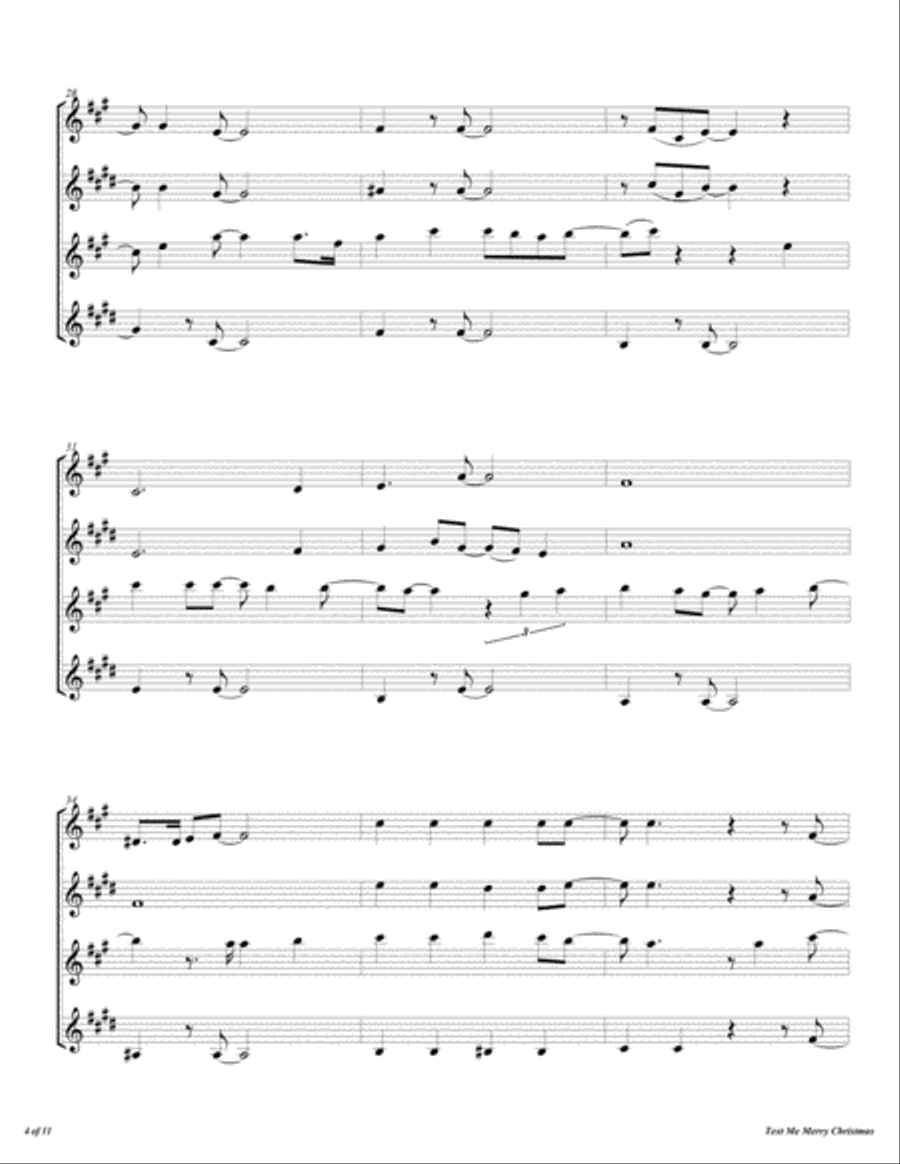 Text Me Merry Christmas Woodwind Quartet scores gallery preview page 5