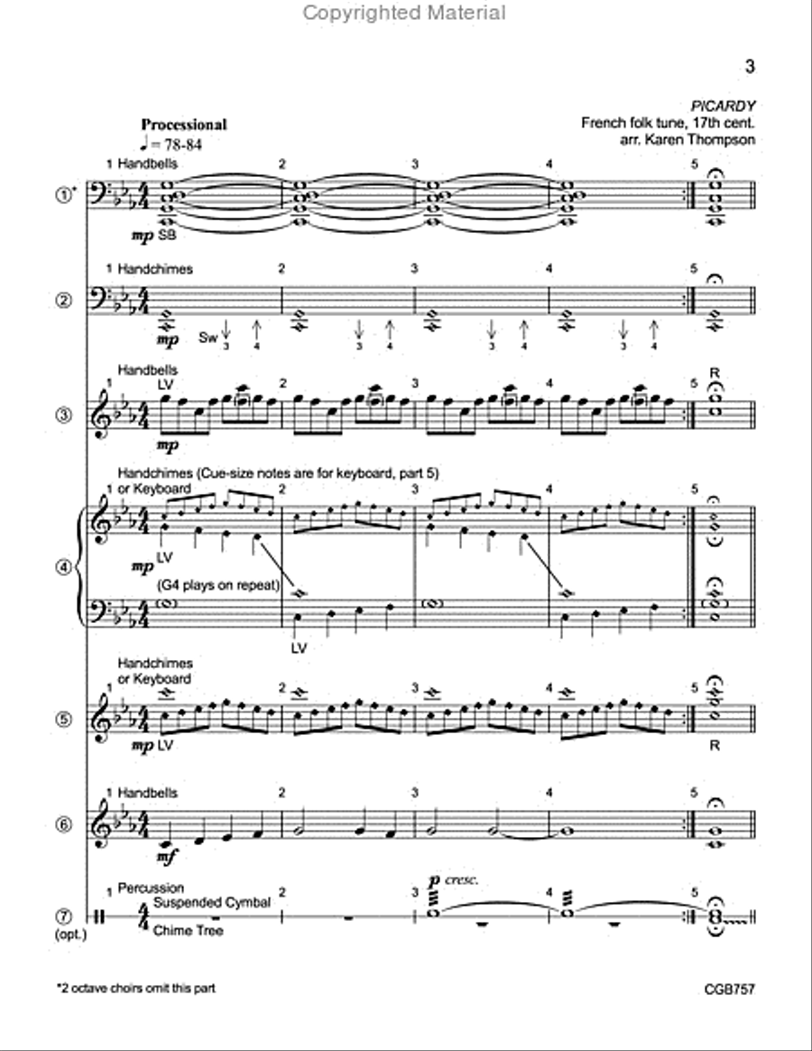 Let All Mortal Flesh Keep Silence Processional & Meditation (3-5 octaves) 5-Octaves scores gallery preview page 3