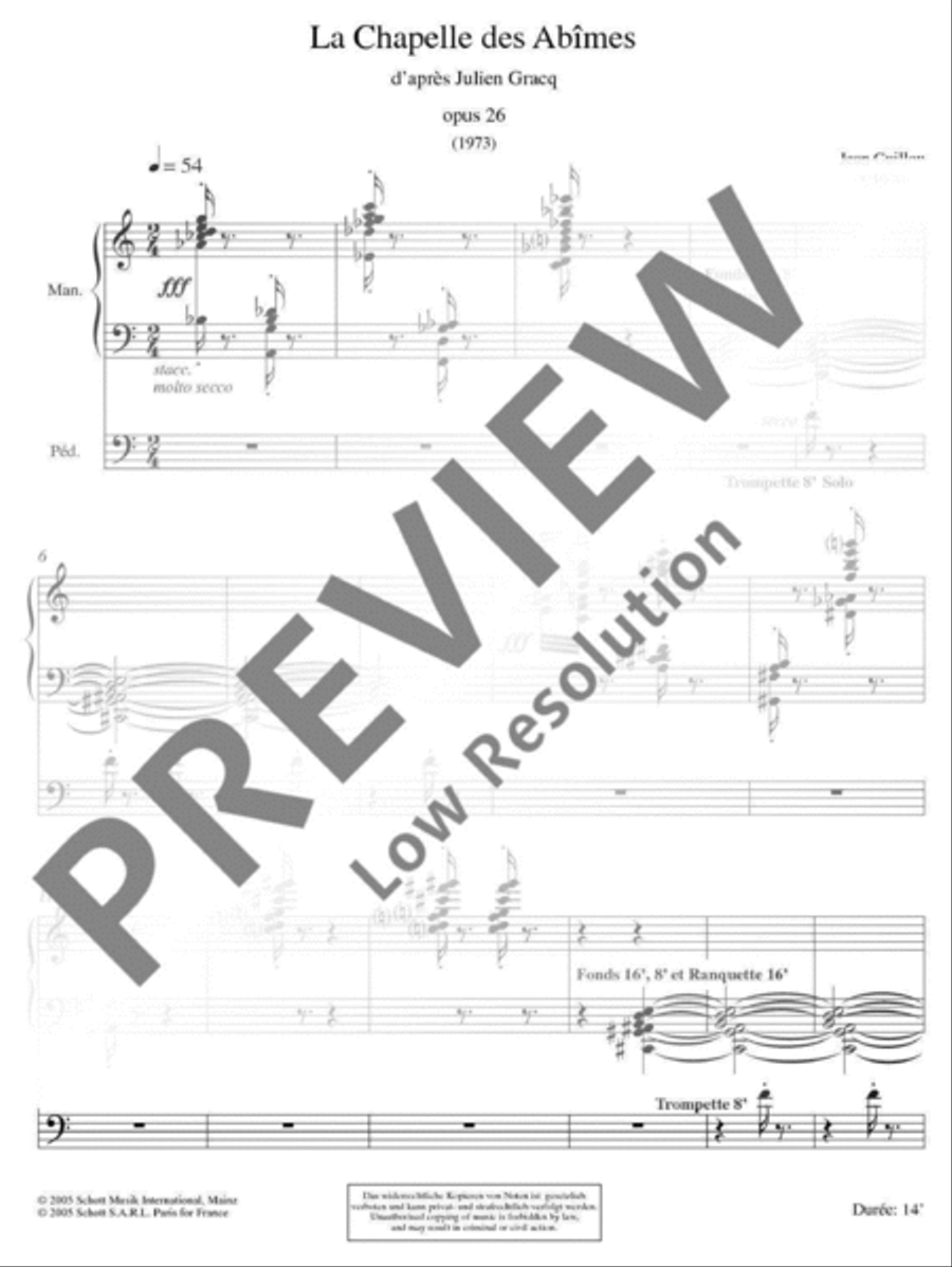 La Chapelle des Abîmes Organ scores gallery preview page 6