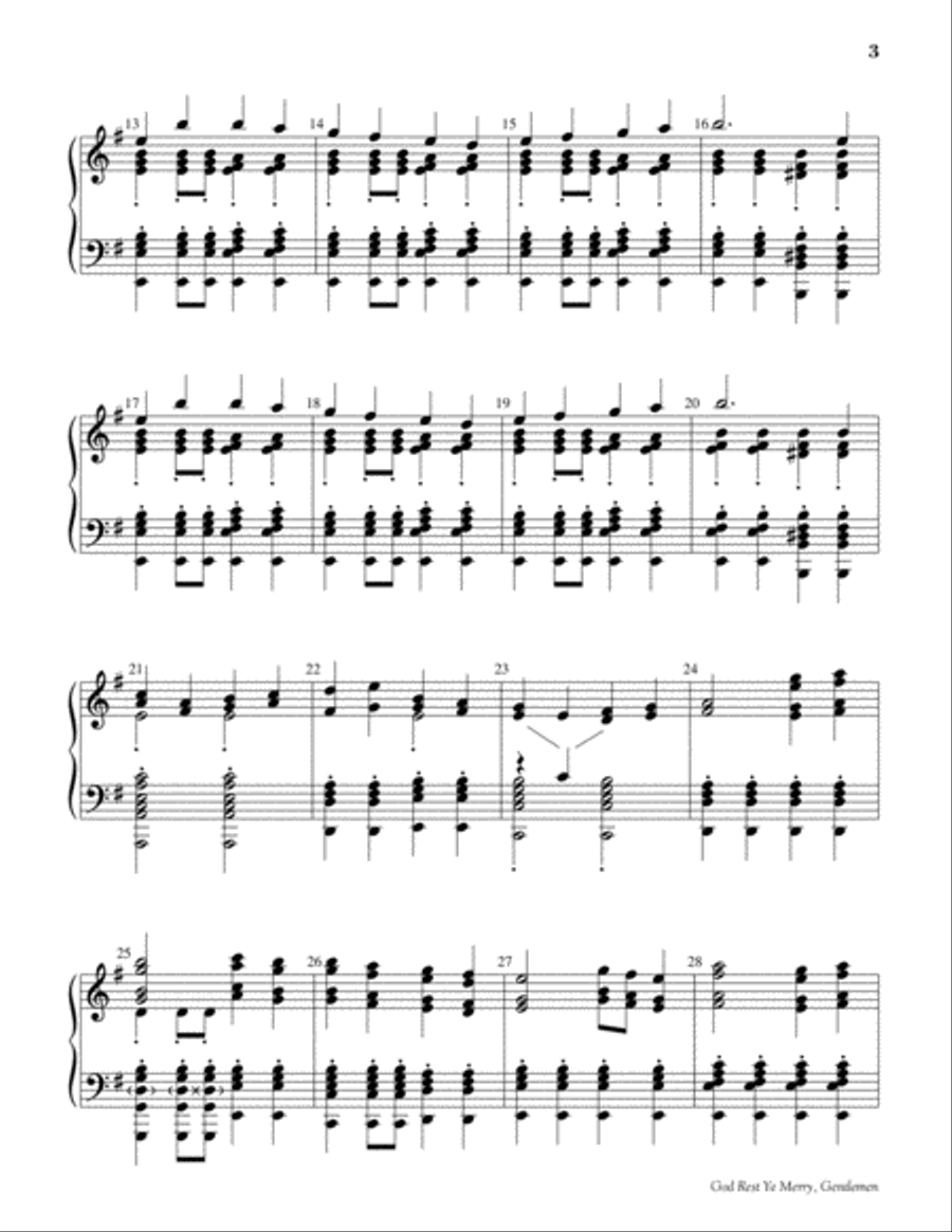 God Rest Ye Merry, Gentlemen by Cynthia Dobrinski Handbell Choir - Sheet Music page 3