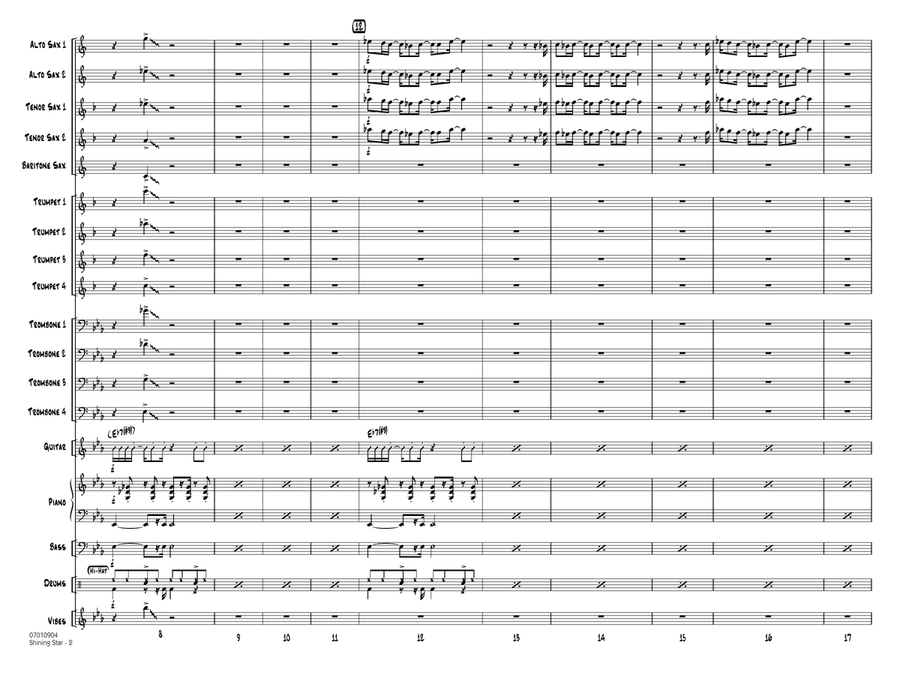 Shining Star (arr. Mark Taylor) - Conductor Score (Full Score) Jazz Ensemble scores gallery preview page 2