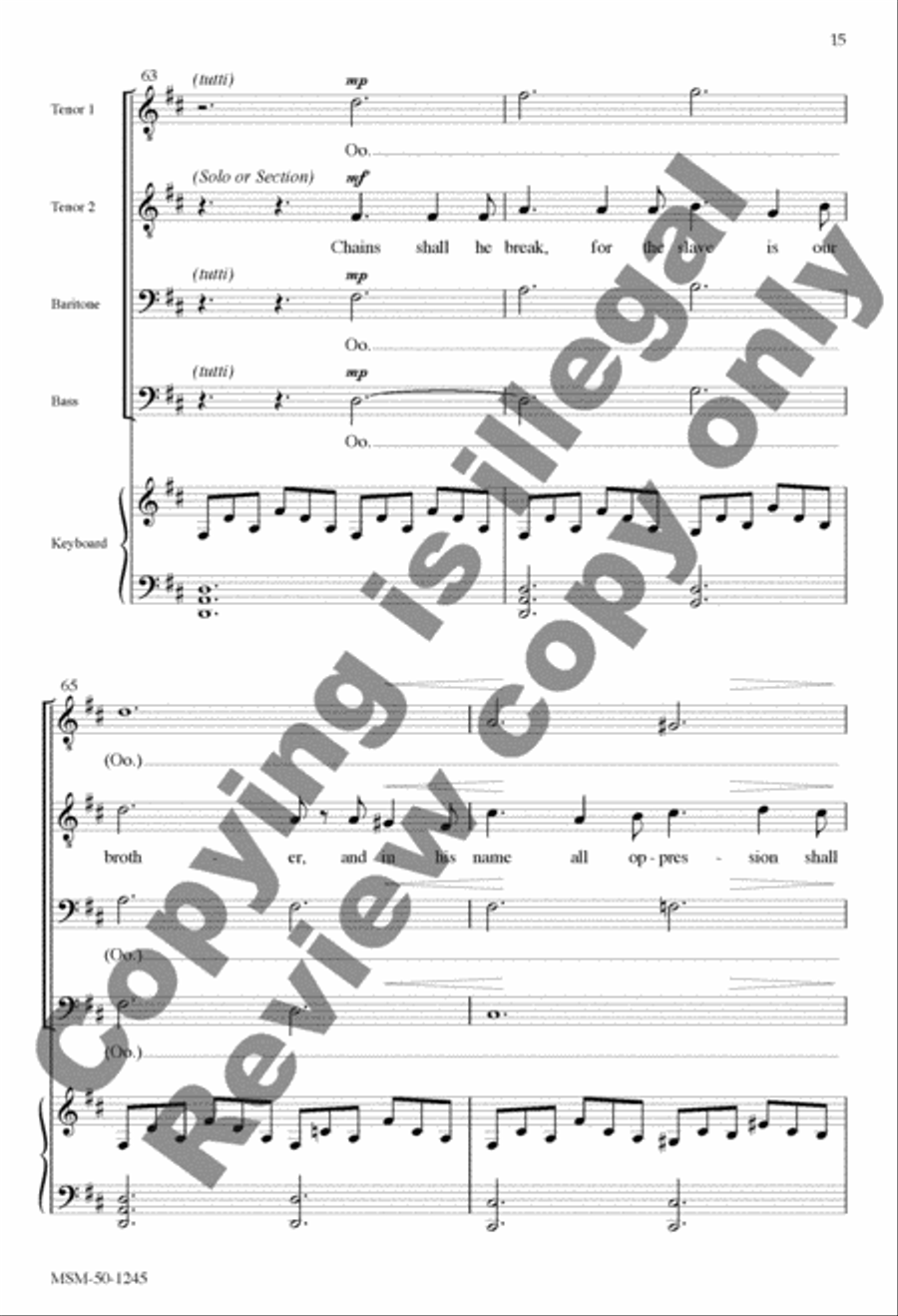 O Holy Night/Cantique de Noël TTBB scores gallery preview page 15