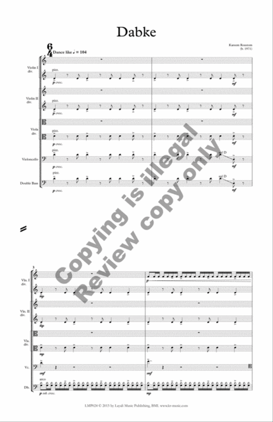 Dabke String Orchestra scores gallery preview page 4