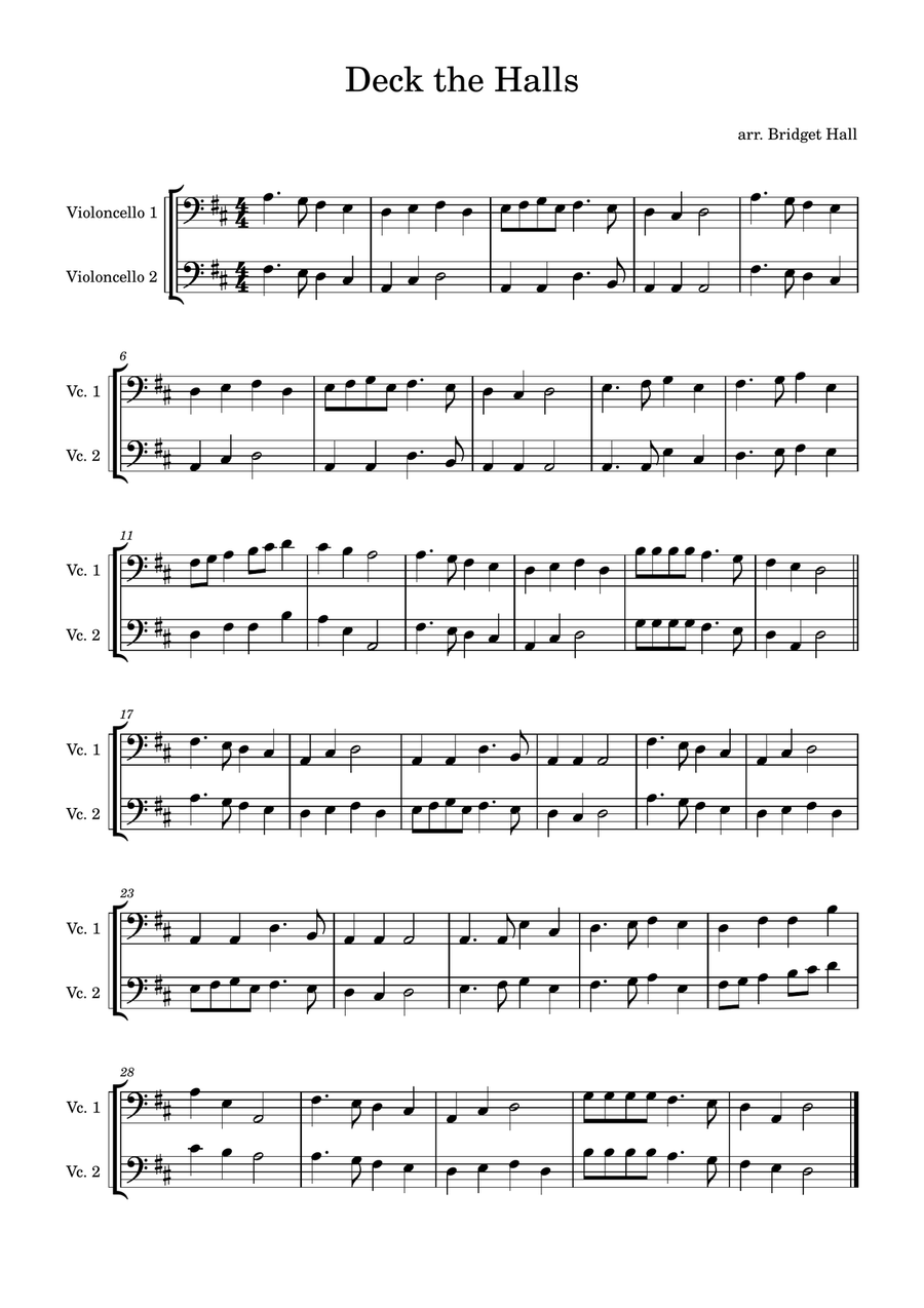 22 Christmas Duets for Cello String Duet scores gallery preview page 6