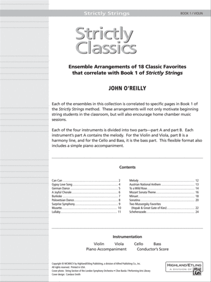 Strictly Classics, Book 1 Chamber Orchestra scores gallery preview page 2