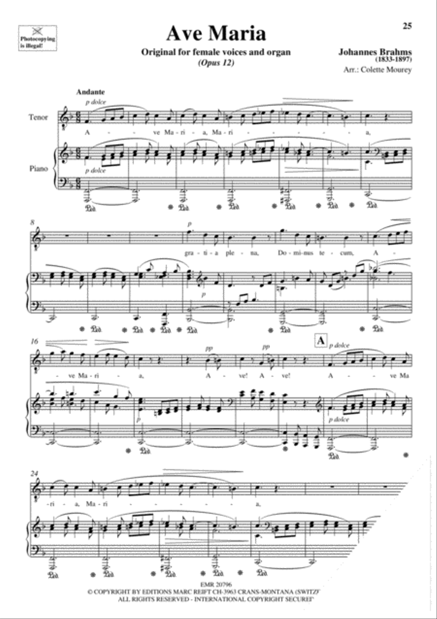 100 Ave Maria Volume 1 Tenor Voice scores gallery preview page 11