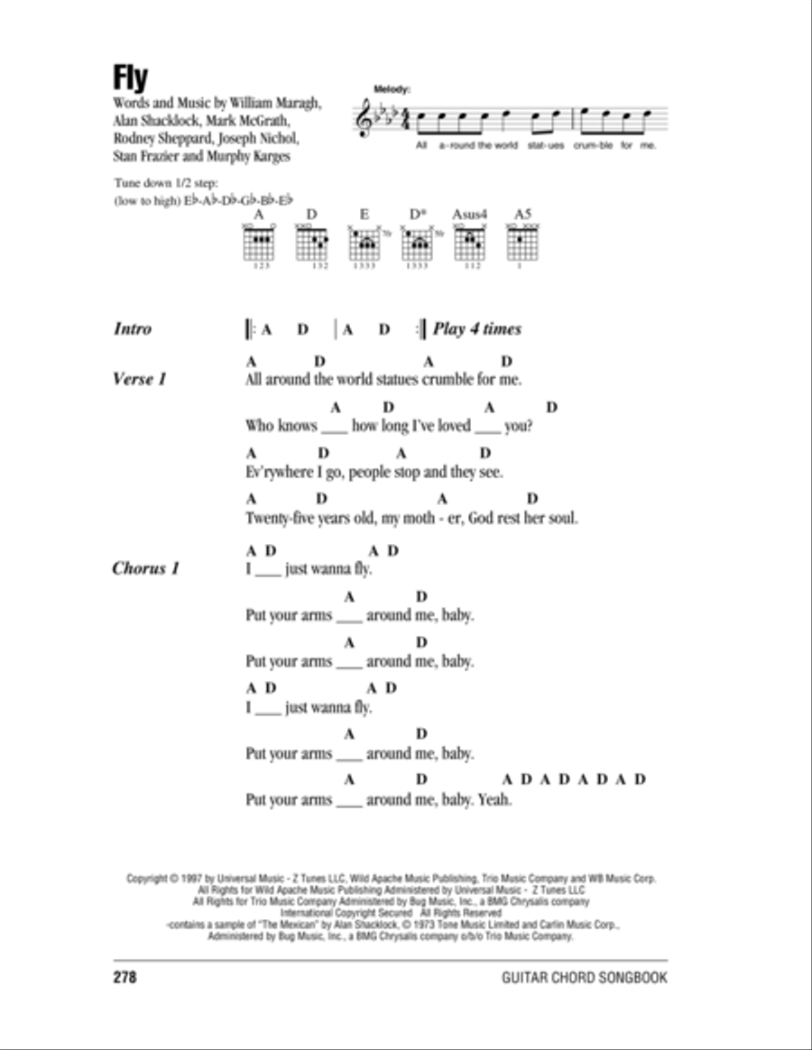 Fly Fly Acoustic Guitar scores gallery preview page 1