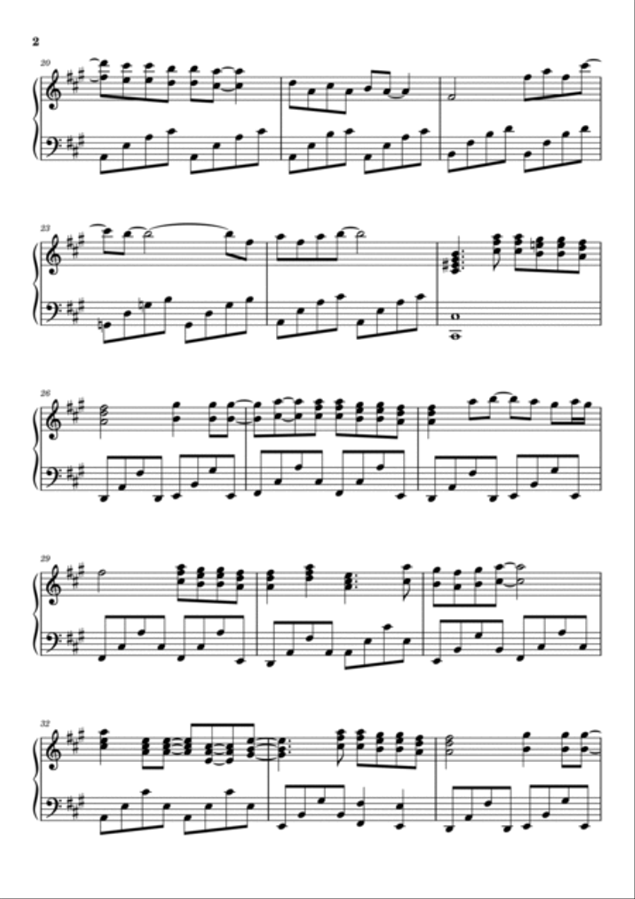 Everytime We Touch Piano Solo scores gallery preview page 2