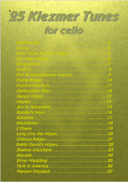 25 Klezmer Tunes for Cello image number null